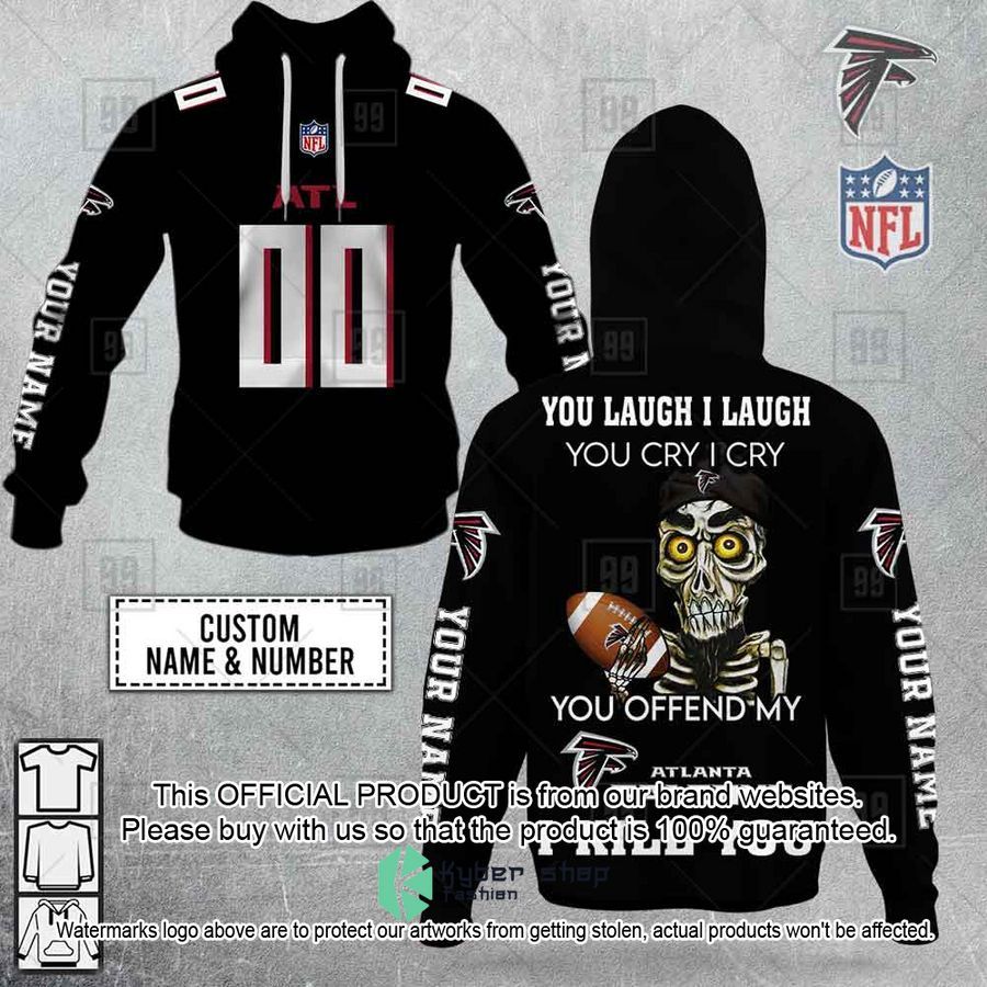 Personalized NFL Atlanta Falcons You Laugh I Laugh Achmed Shirt, Hoodie