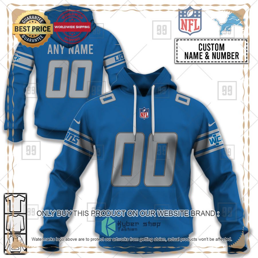 Personalized NFL Detroit Lions Home Jersey Shirt, Hoodie