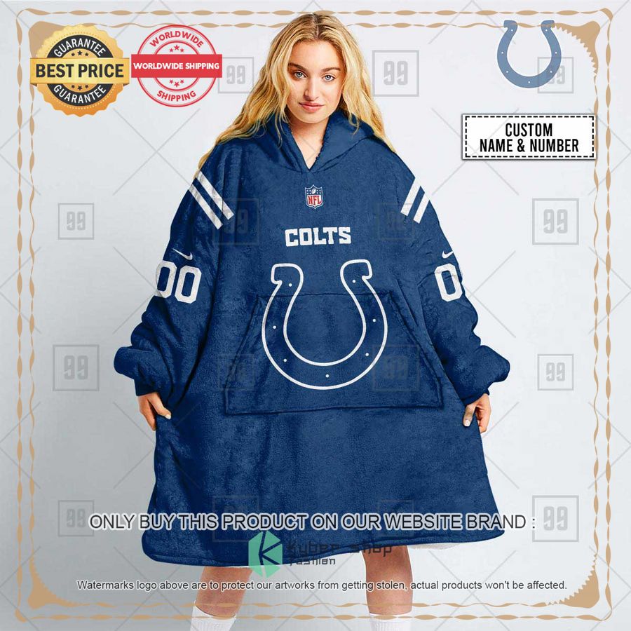 Personalized NFL Indianapolis Colts Oodie Blanket Hoodie
