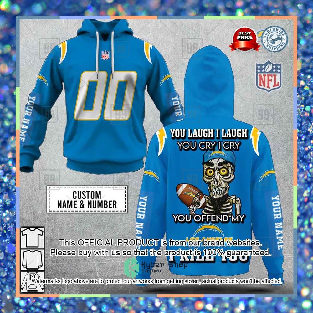 Personalized NFL Los Angeles Chargers You Laugh I Laugh Achmed Shirt, Hoodie 9 Personalized NFL Los Angeles Chargers You Laugh I Laugh Achmed Shirt, Hoodie word1