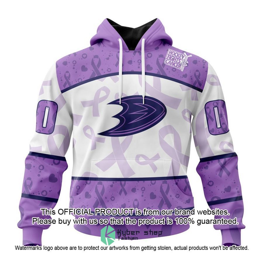 Personalized NHL Anaheim Ducks Special Lavender Fight Cancer Shirt, Hoodie
