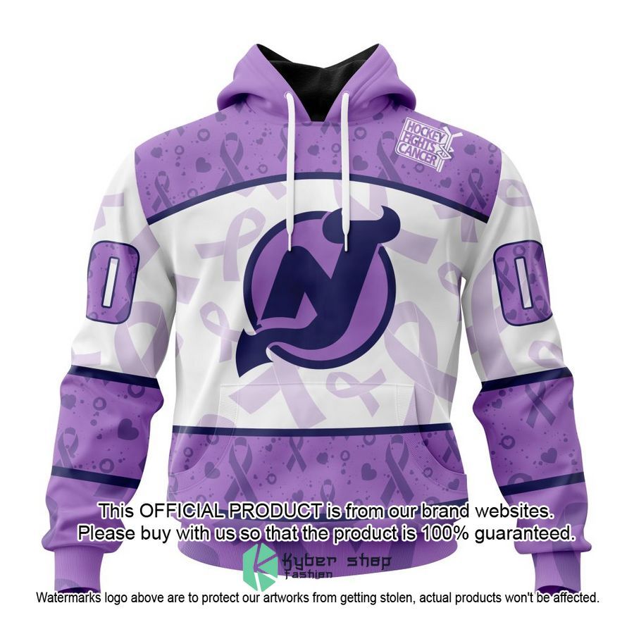 Personalized NHL New Jersey Devils Special Lavender Fight Cancer Shirt, Hoodie