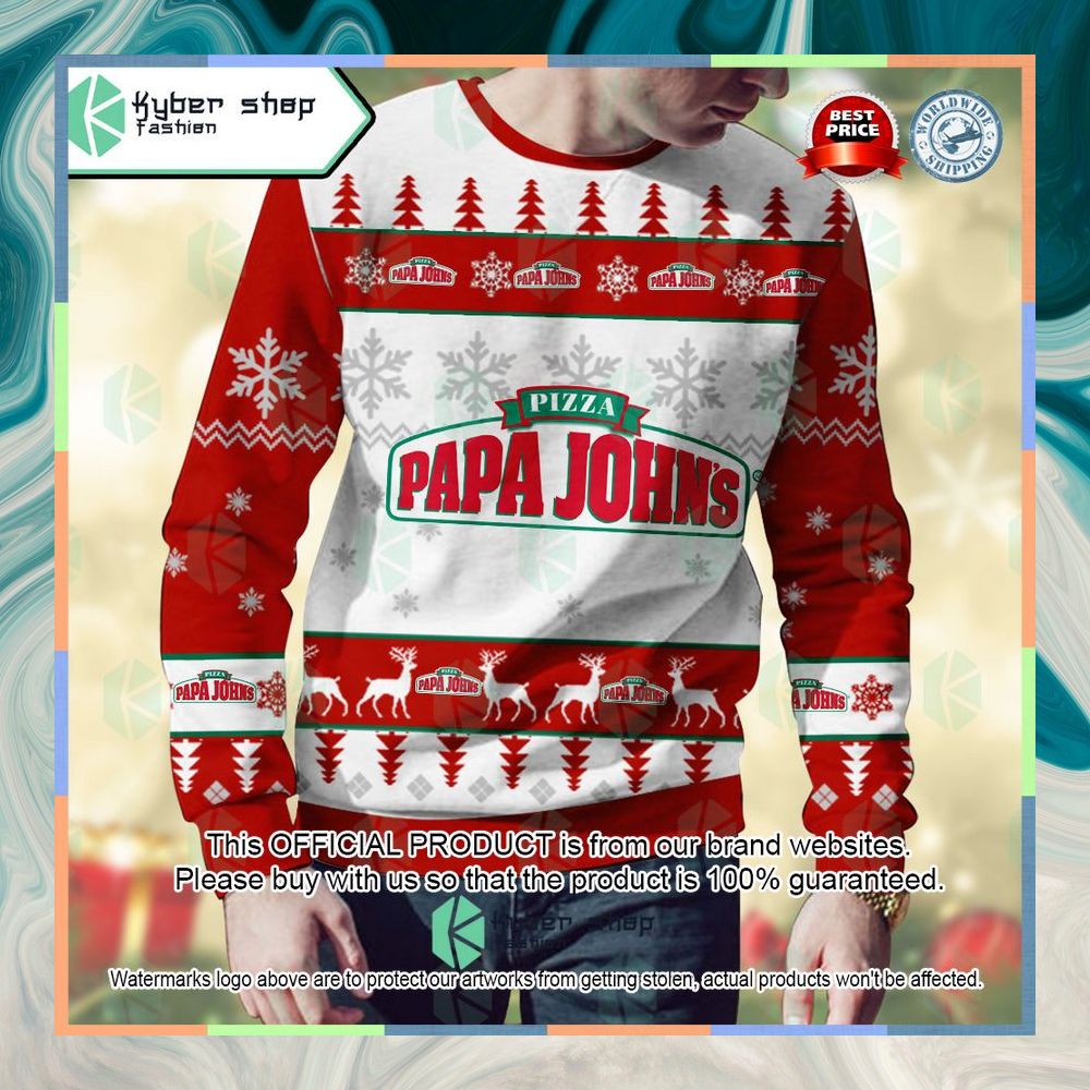 Personalized Papa John's Christmas Sweater 7 Personalized Papa John's Christmas Sweater word2