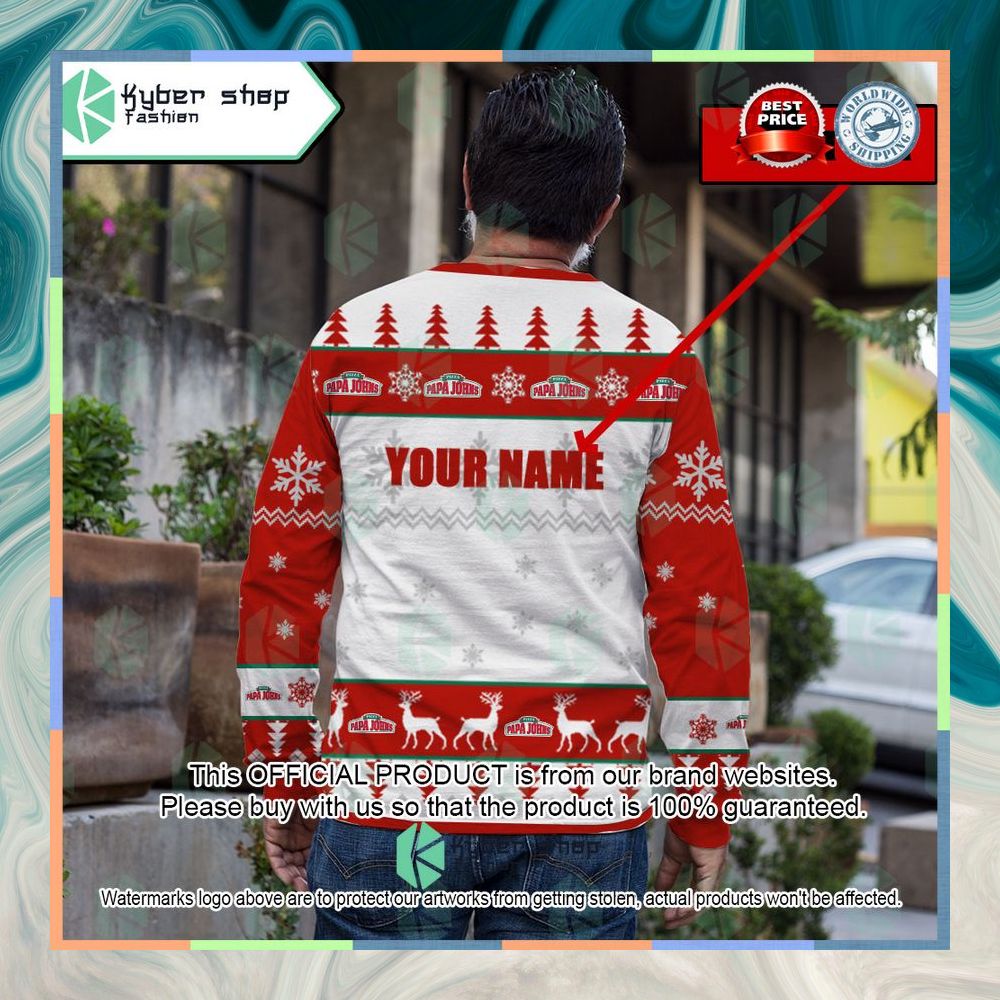 Personalized Papa John's Christmas Sweater 8 Personalized Papa John's Christmas Sweater word2