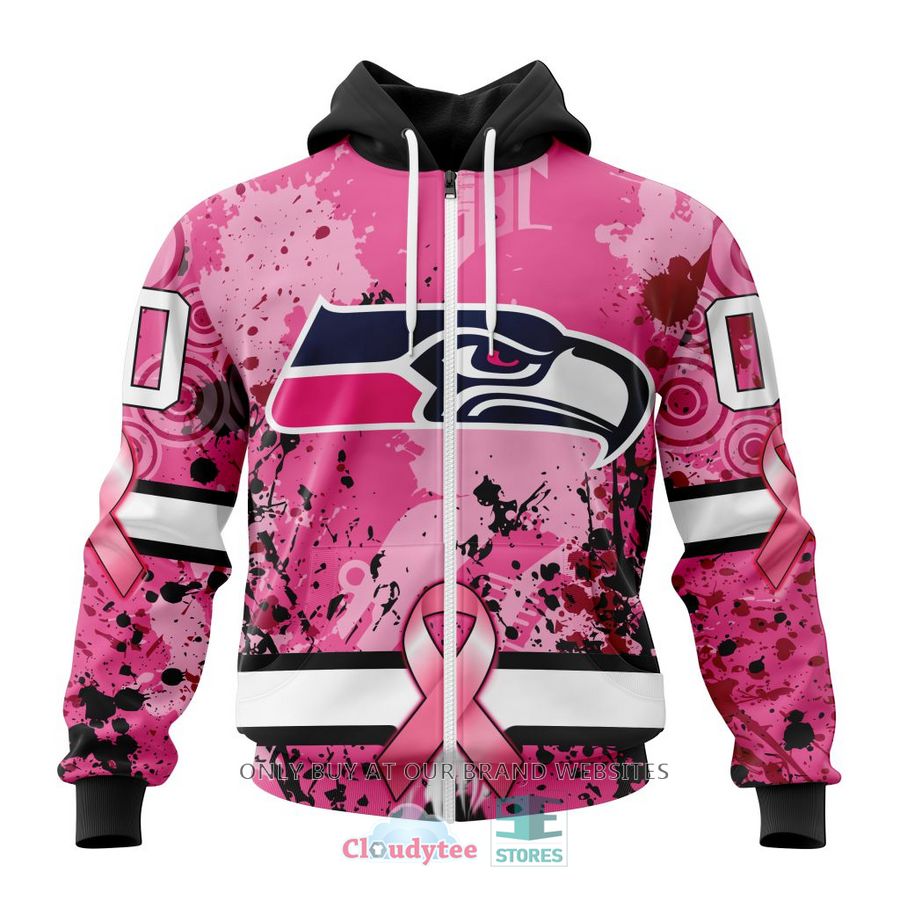 personalized seattle seahawks breast cancer awareness 3d shirt hoodie limited editionuzkup