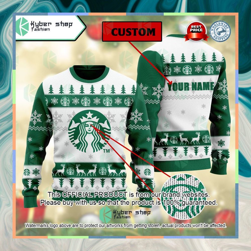 Personalized Starbucks Christmas Sweater 6 Personalized Starbucks Christmas Sweater word2