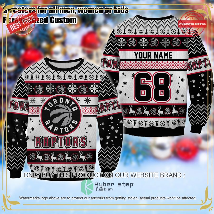 Personalized Toronto Raptors Christmas Sweater 4 Personalized Toronto Raptors Christmas Sweater word1