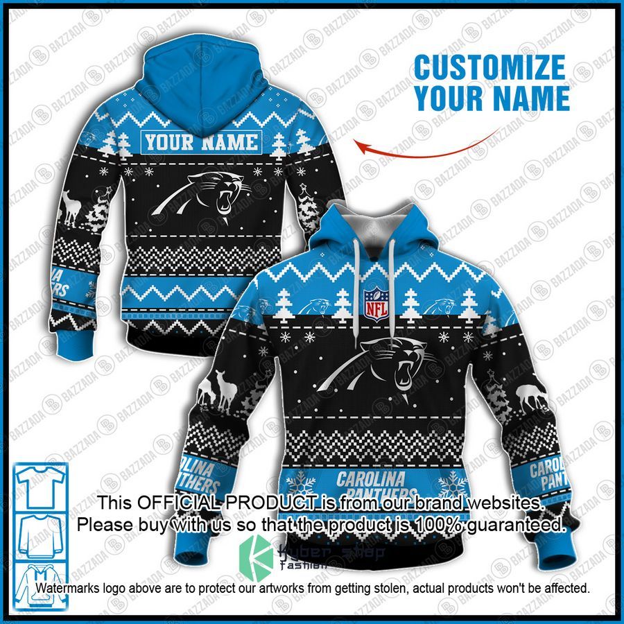 Personalized Xmas Carolina Panthers Shirt, Hoodie