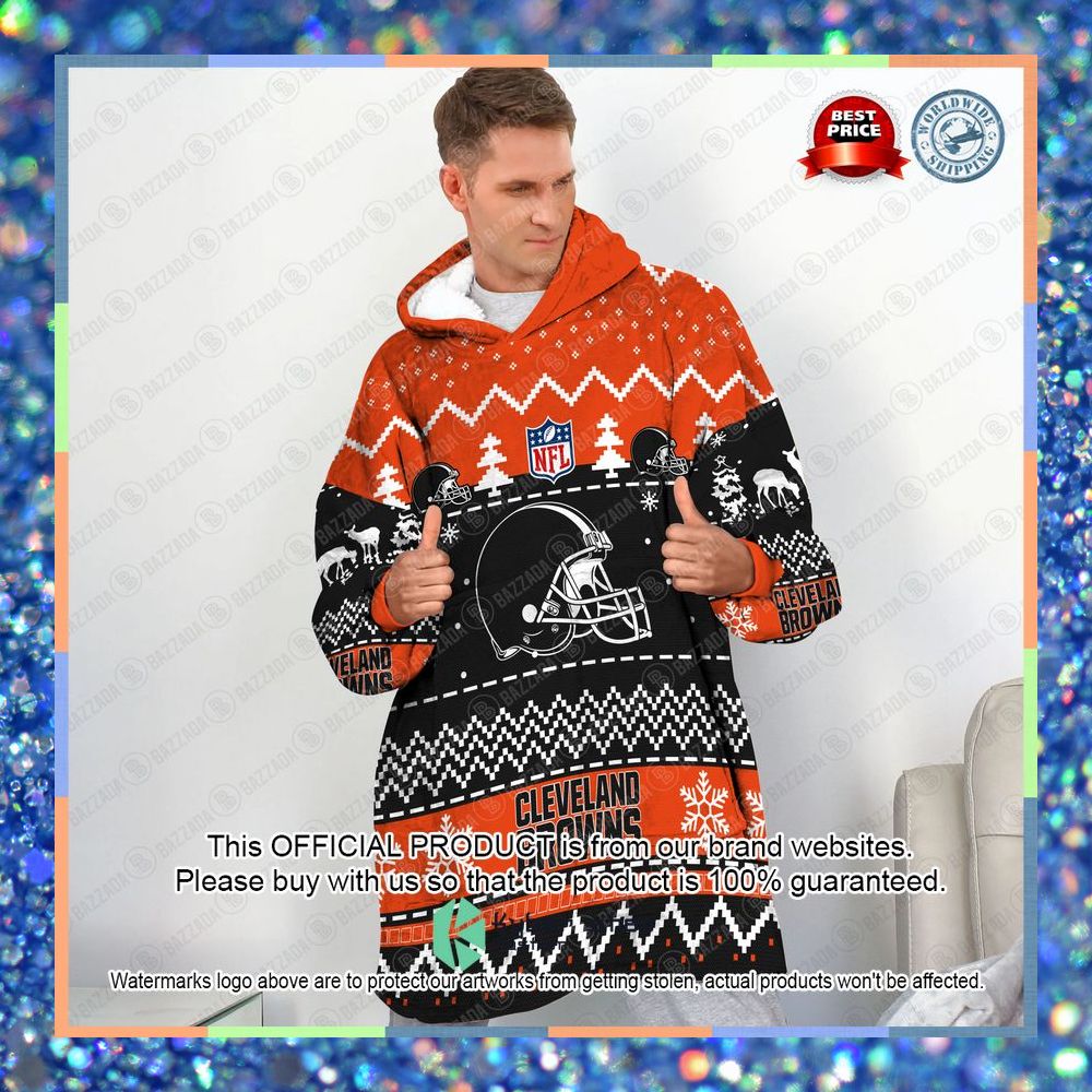 Personalized Xmas Cleveland Browns Oodie Blanket Hoodie 7 Personalized Xmas Cleveland Browns Oodie Blanket Hoodie word3