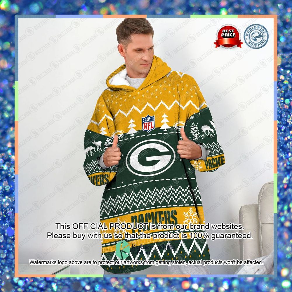 Personalized Xmas Green Bay Packers Oodie Blanket Hoodie 7 Personalized Xmas Green Bay Packers Oodie Blanket Hoodie word2