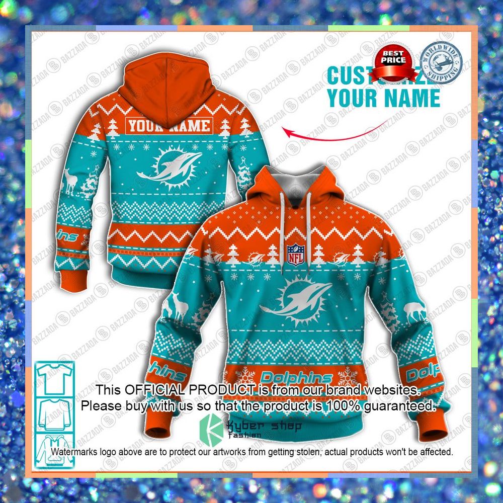 Personalized Xmas Miami Dolphins Shirt, Hoodie 6 Personalized Xmas Miami Dolphins Shirt, Hoodie word3