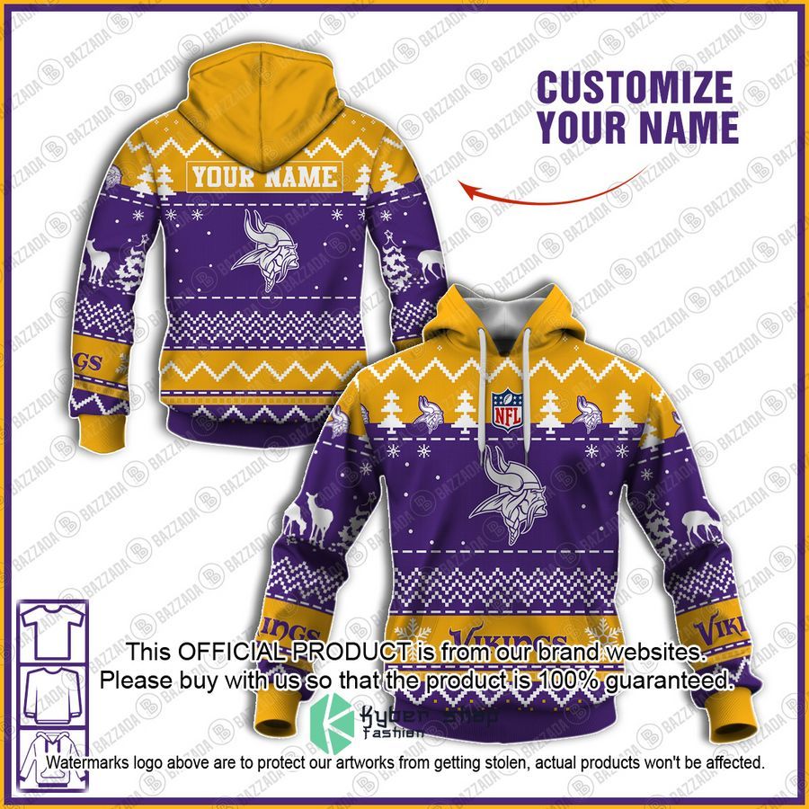 Personalized Xmas Minnesota Vikings Shirt, Hoodie