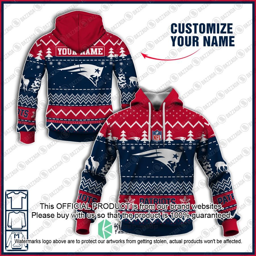 Personalized Xmas New England Patriots Shirt, Hoodie