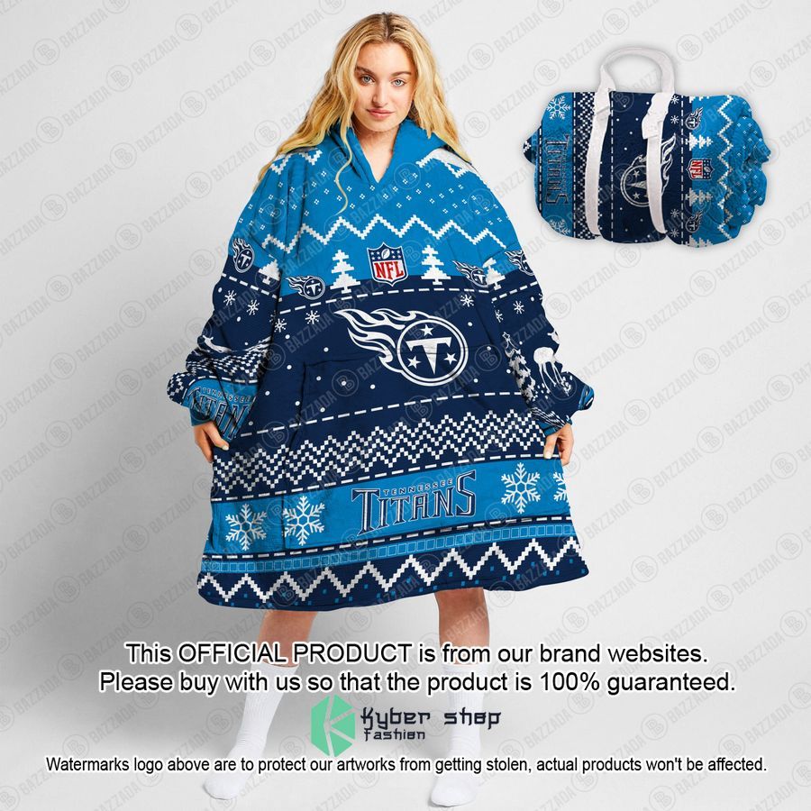 Personalized Xmas Tennessee Titans Oodie Blanket Hoodie