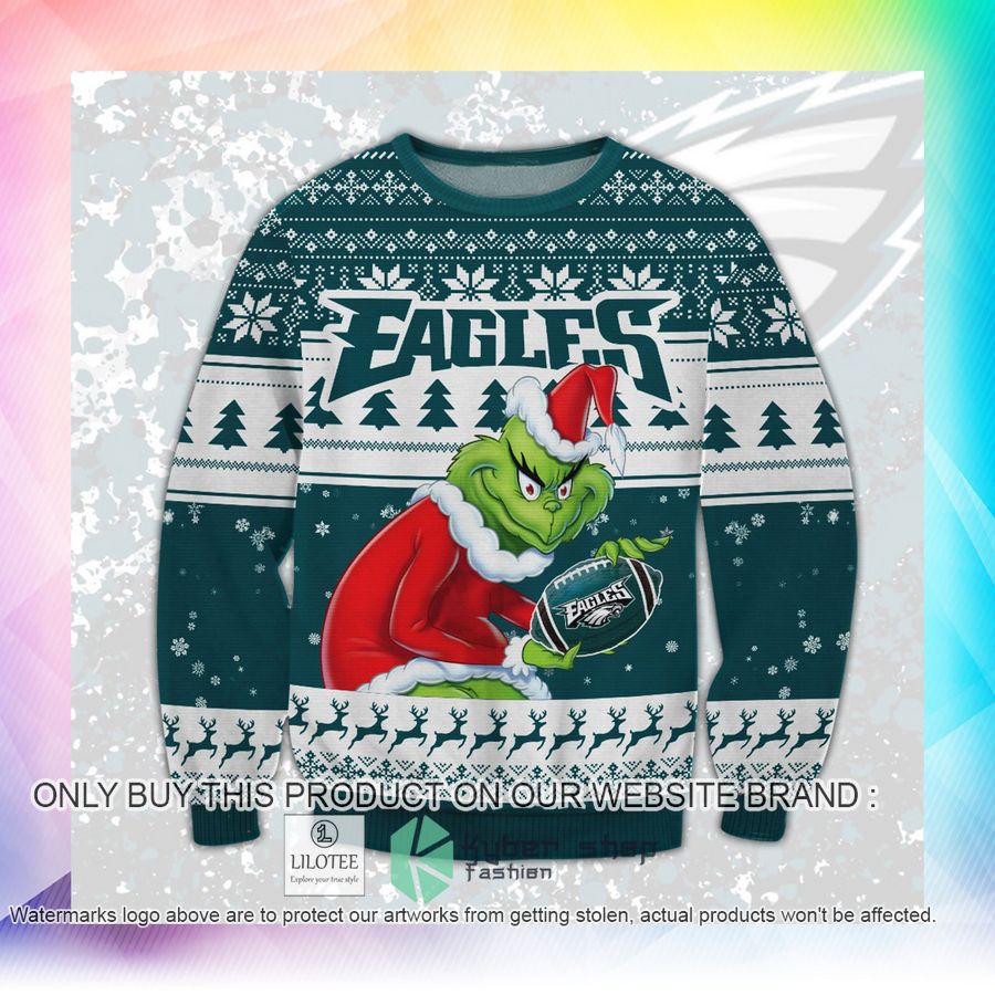 philadelphia eagles grinch christmas sweater sweatshirt 2 23082