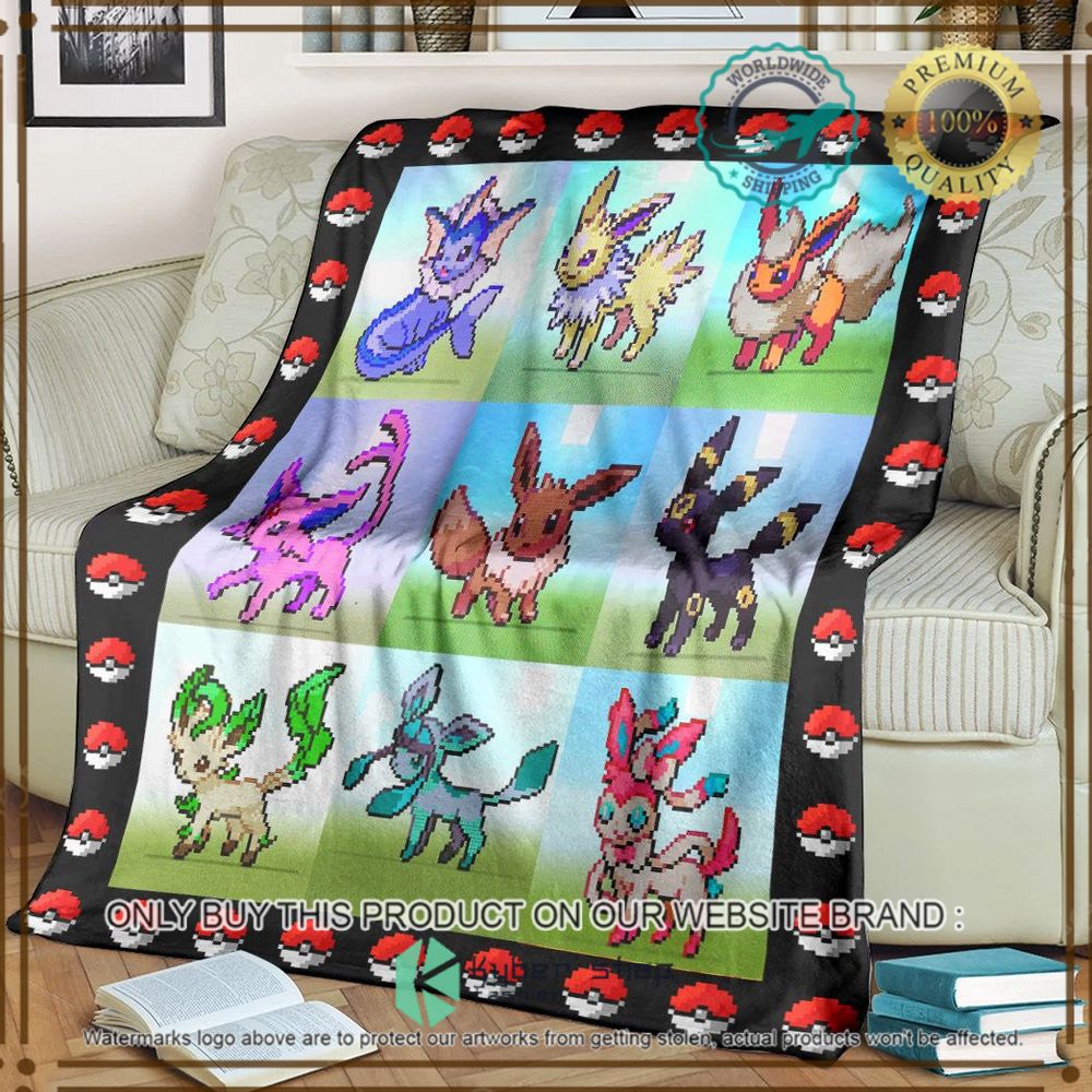 pixel eevee custom pokemon soft blanket 1 57737