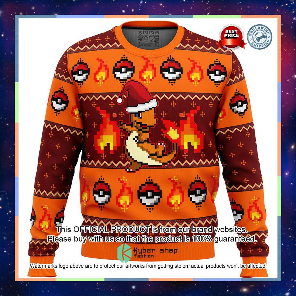 Pokemon Charmander Sweater Christmas 2