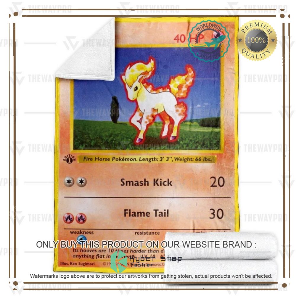 Ponyta Anime Pokemon Blanket 3 ponyta anime pokemon blanket 3 44958