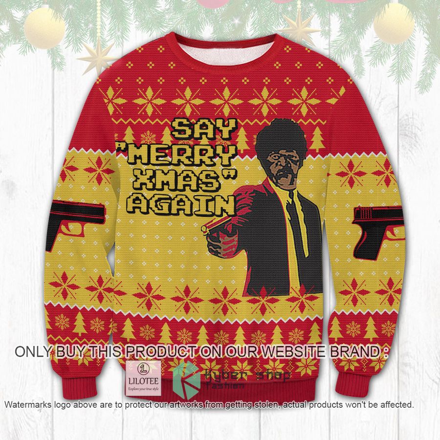 pulp fiction christmas sweater sweatshirt 1 14524