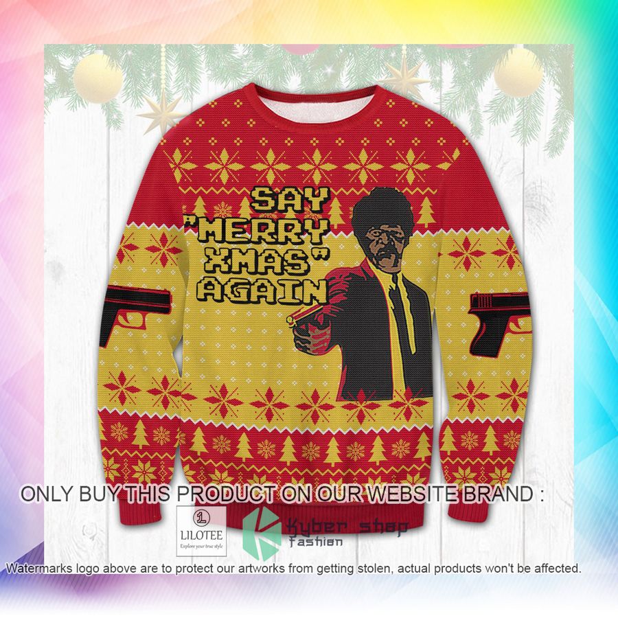 pulp fiction christmas sweater sweatshirt 2 9689