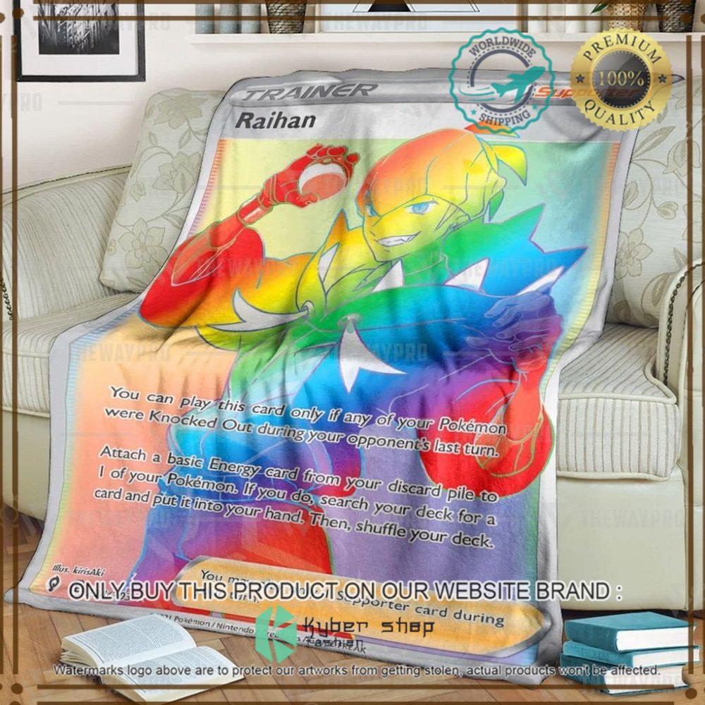 raihan evolving skies colorful custom pokemon soft blanket 1 98085