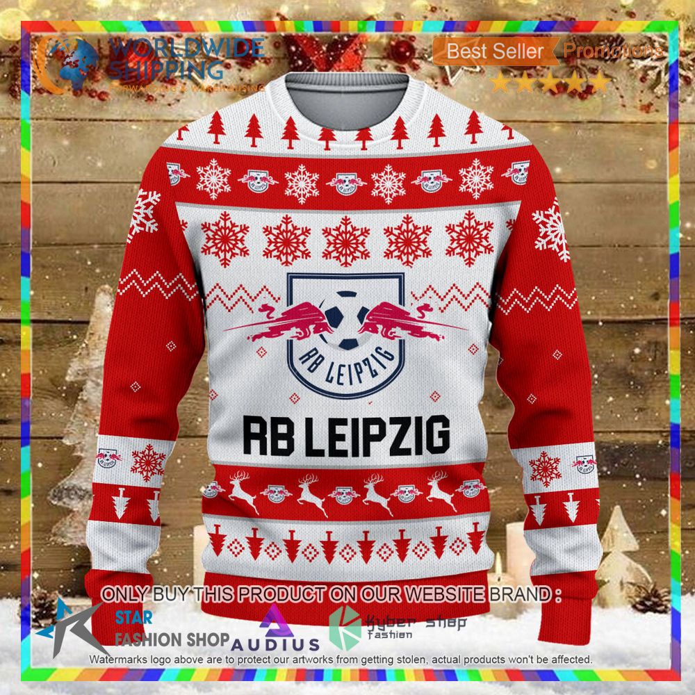rb leipzig white red ugly christmas sweater 2 21420