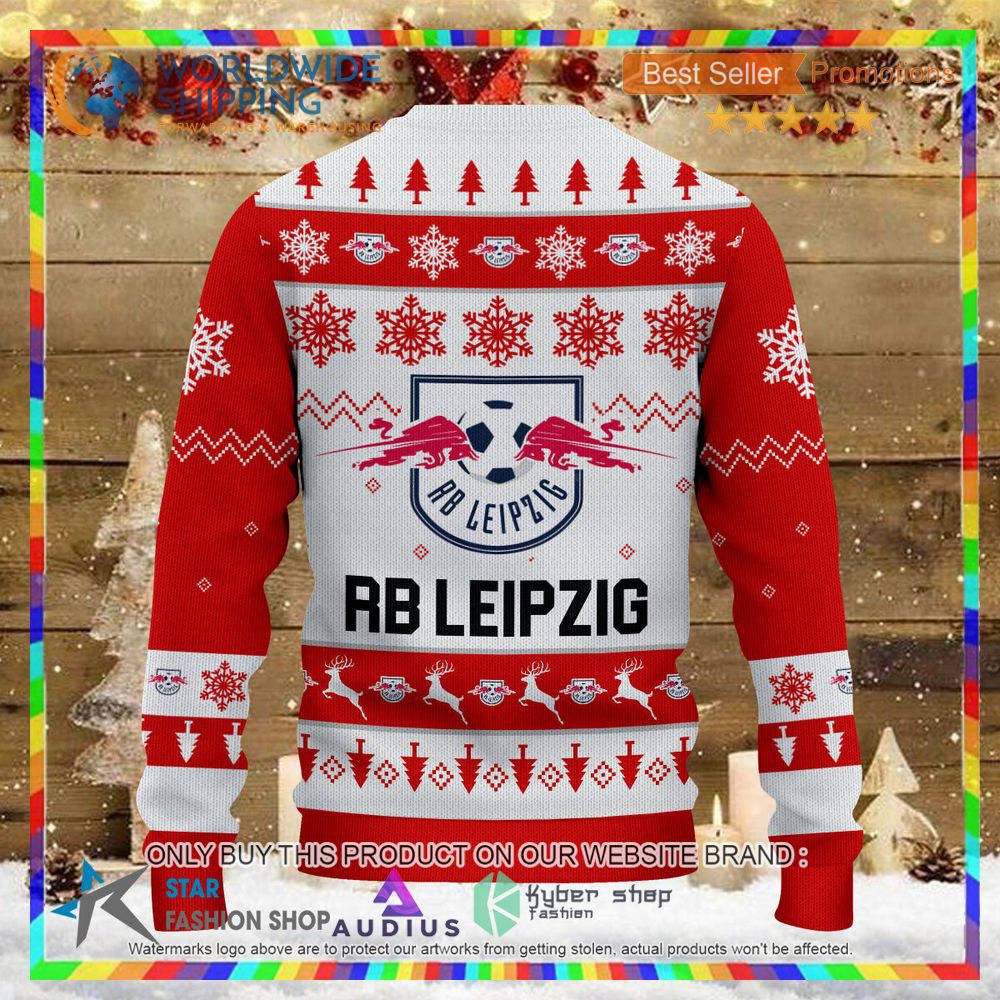 RB Leipzig white red Ugly Christmas Sweater 3 rb leipzig white red ugly christmas sweater 3 98674