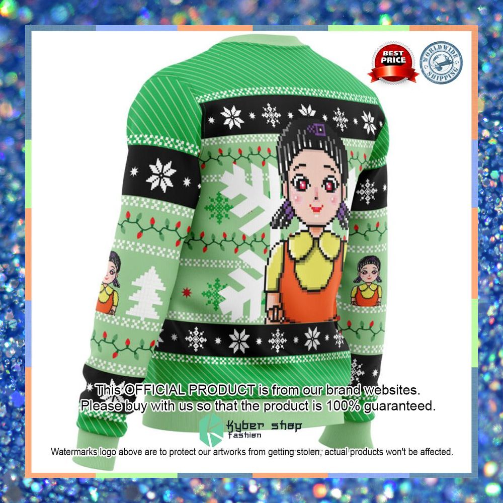 Red & Green Light Squid Game Christmas Sweater 22