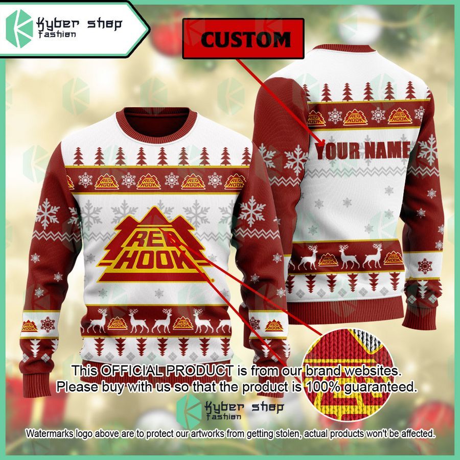 Redhook beer Custom Name ugly Sweater word3