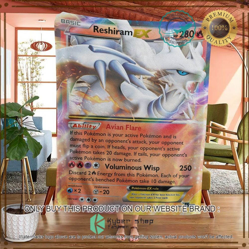 Reshiram EX Custom Pokemon Custom Pokemon Soft Blanket 4 reshiram ex custom pokemon custom pokemon soft blanket 4 90811