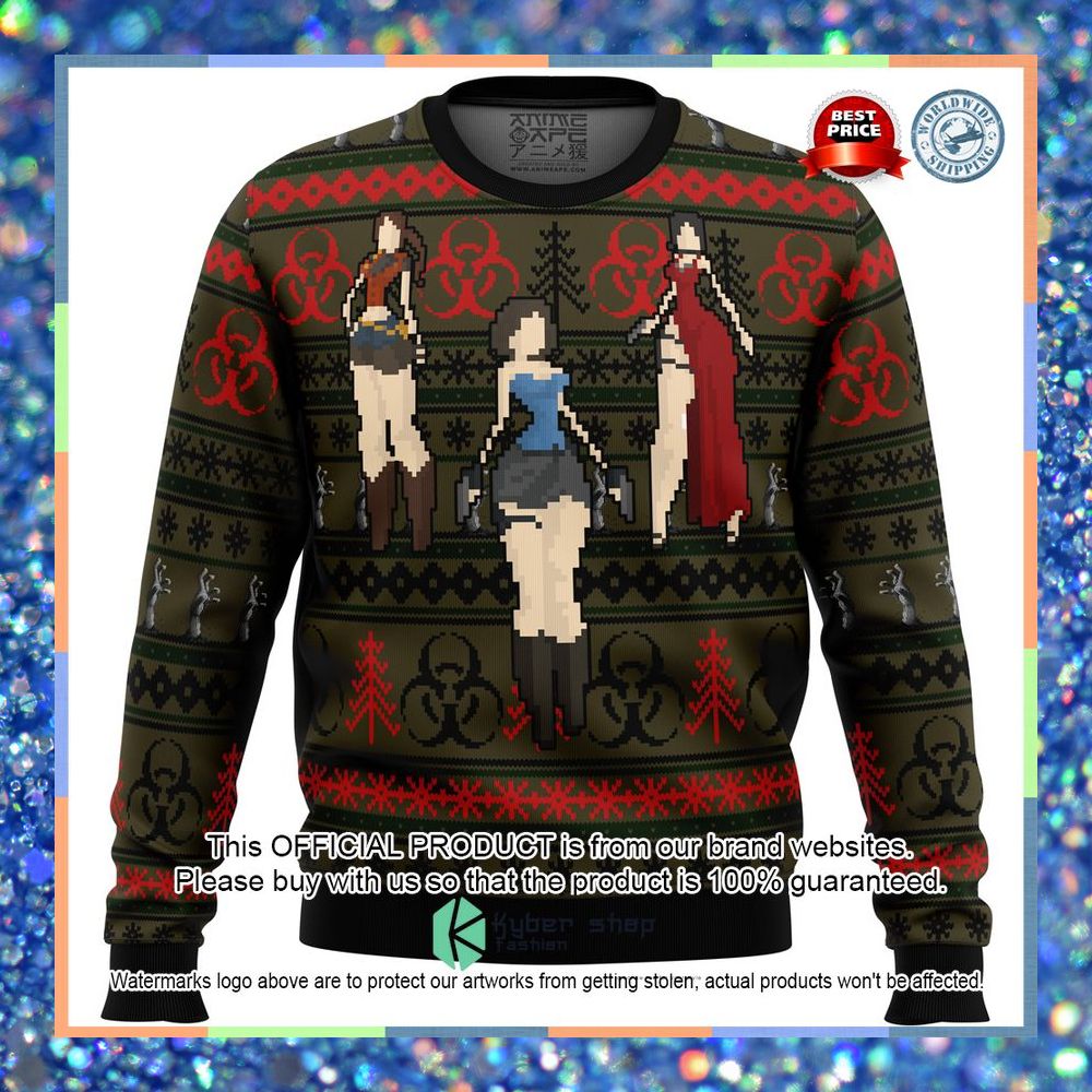 Resident Evil Christmas Sweater 3 Resident Evil Christmas Sweater word3