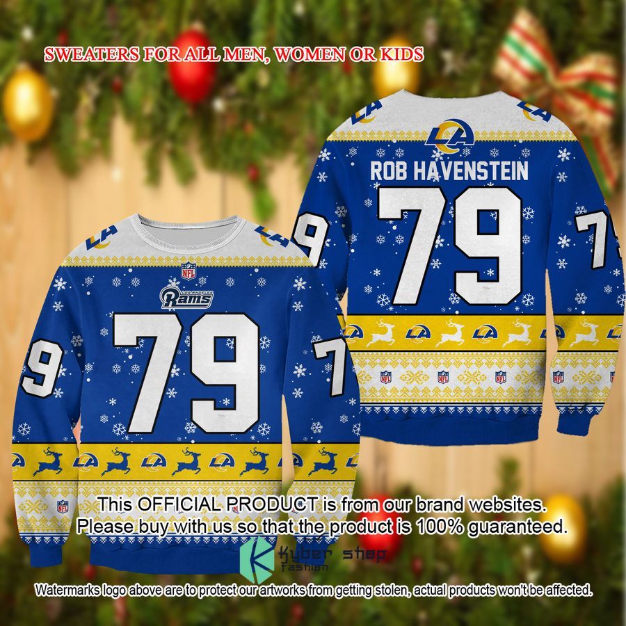 Rob Havenstein Los Angeles Rams Christmas Sweater 6