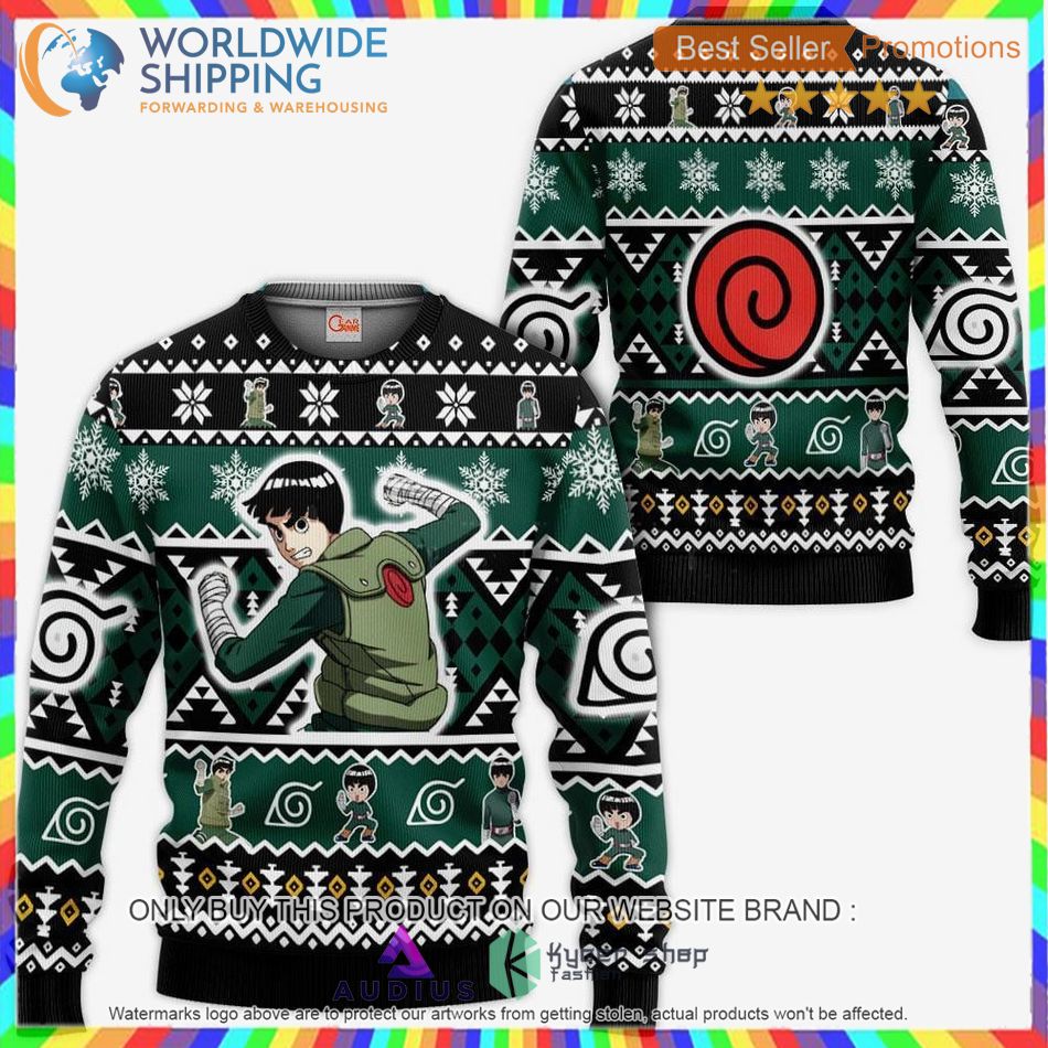rock lee ugly christmas sweater 1 52808