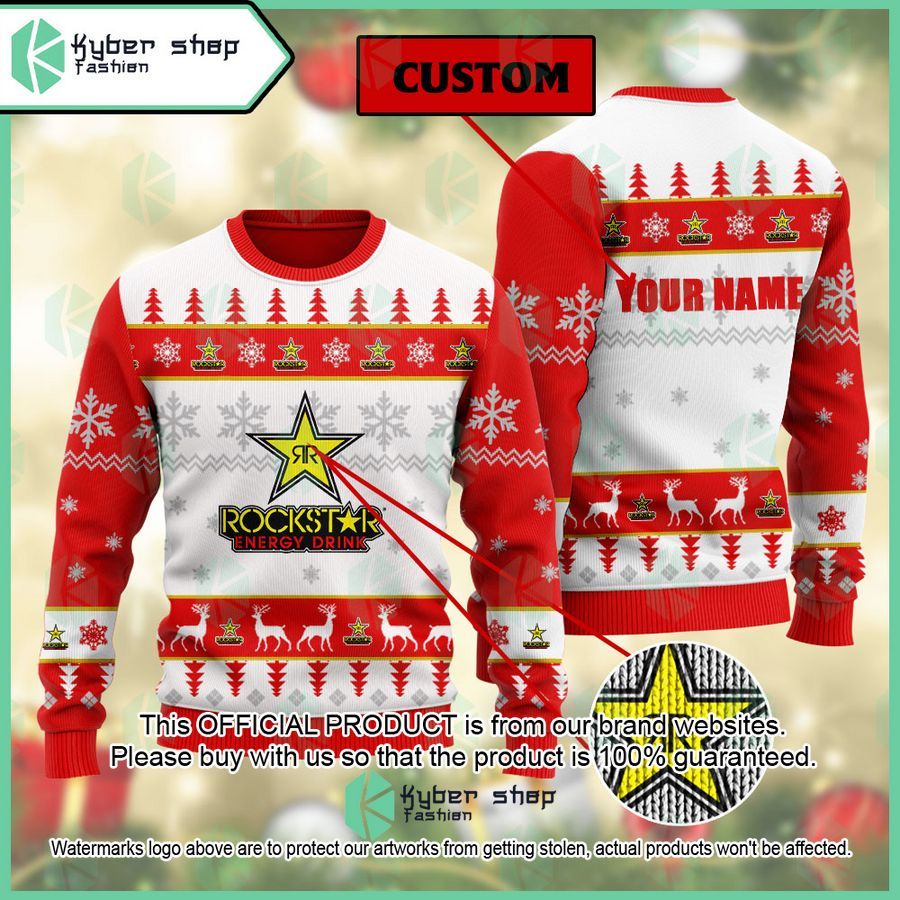 Rockstar Energy Drink Custom Name ugly Sweater