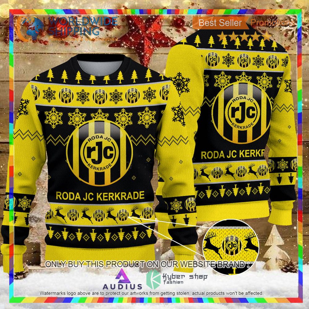 roda jc kerkrade ugly christmas sweater 1 54990