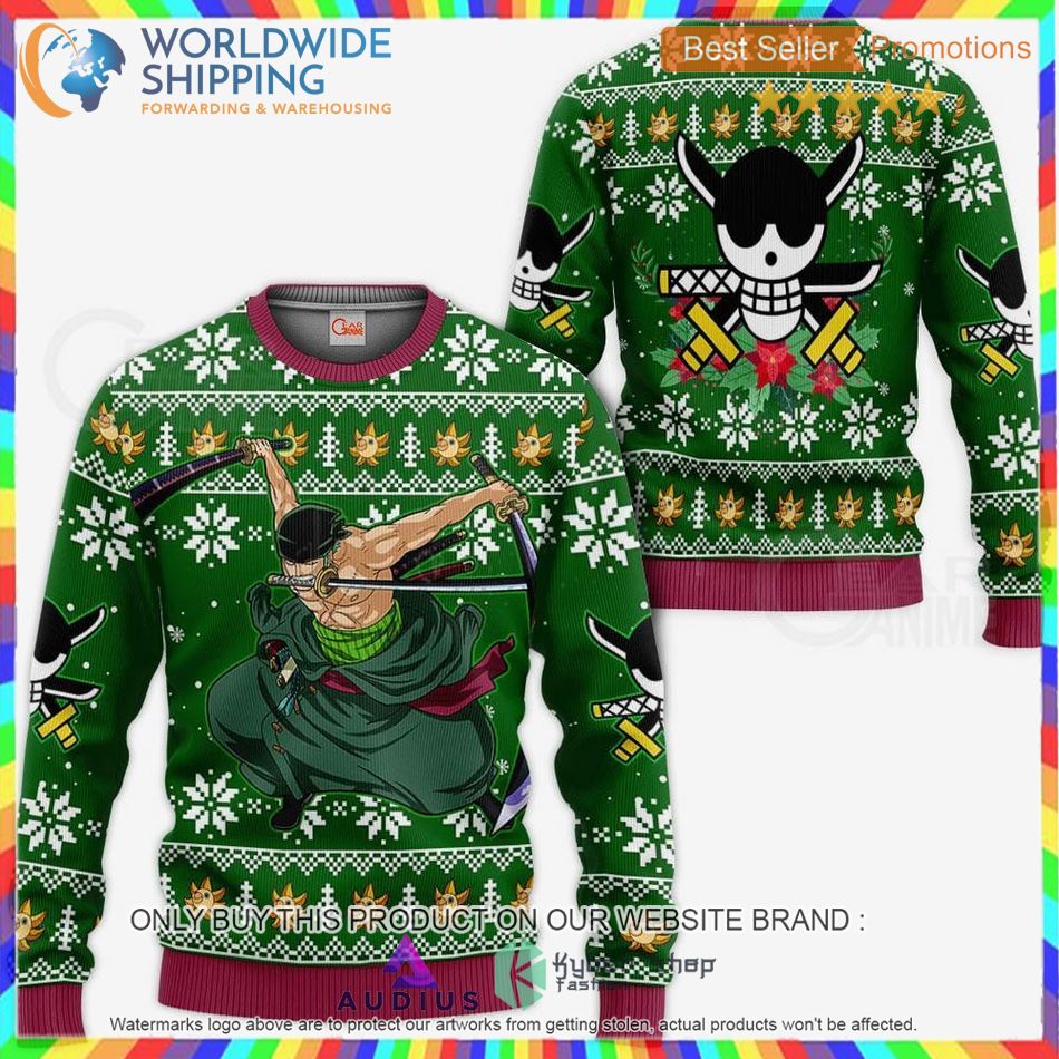 roronoa zoro swords one piece anime sweater hoodie 1 31059