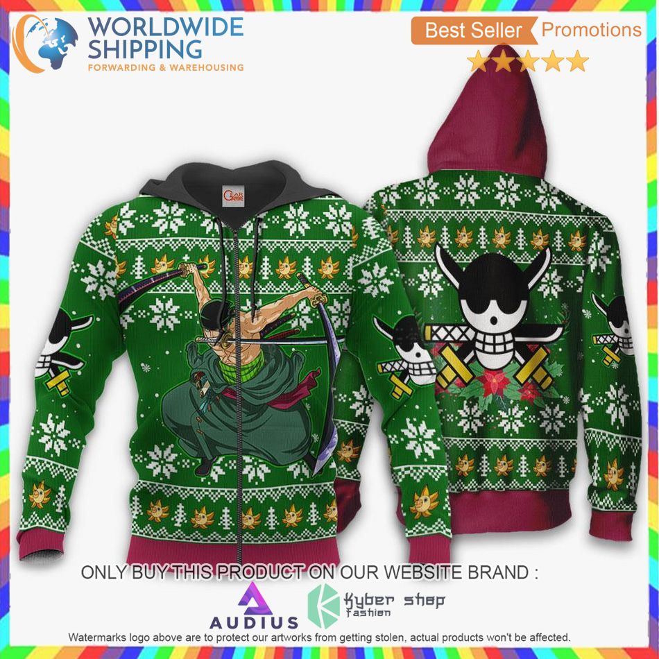 roronoa zoro swords one piece anime sweater hoodie 2 57847