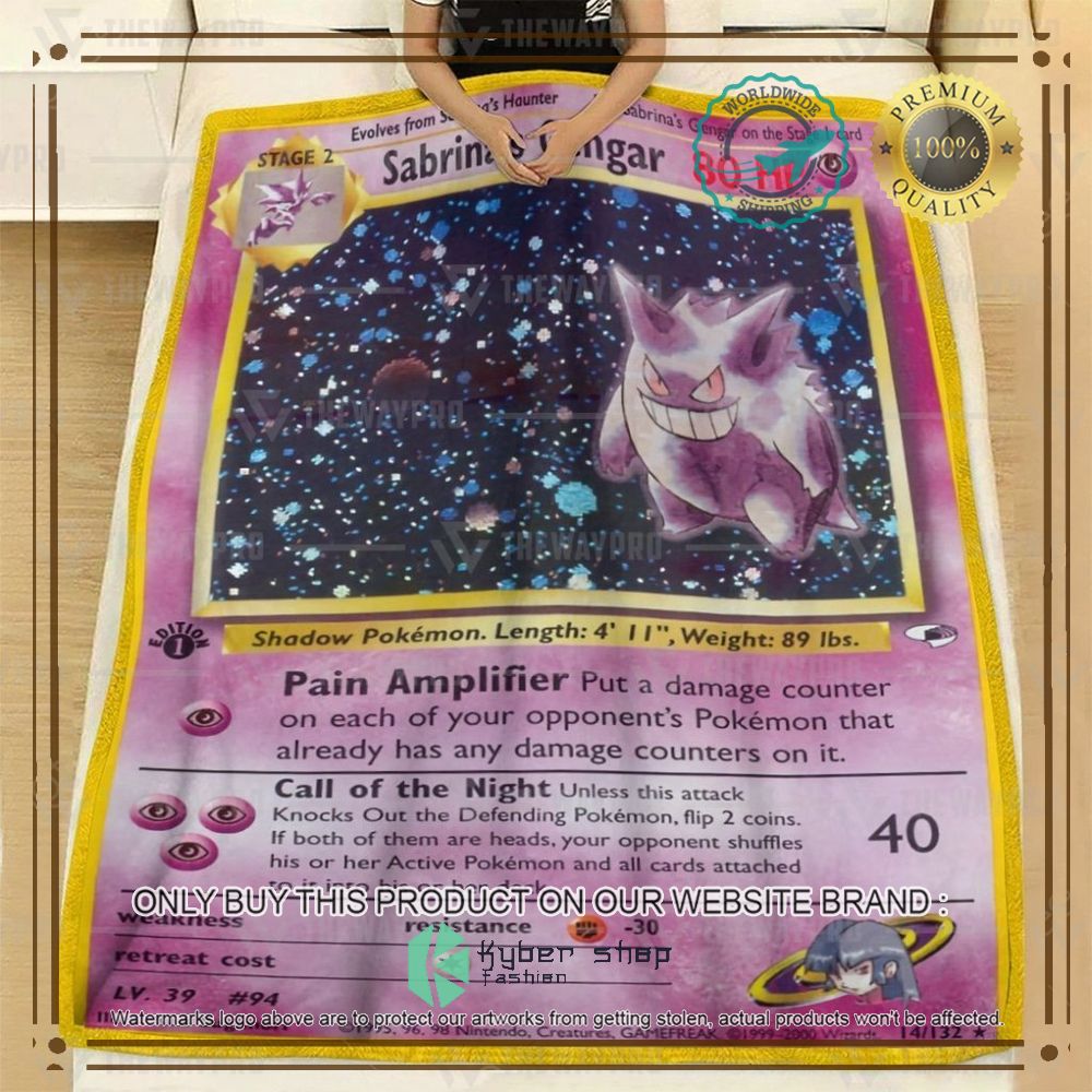 sabrinas gengar anime pokemon blanket 2 44471
