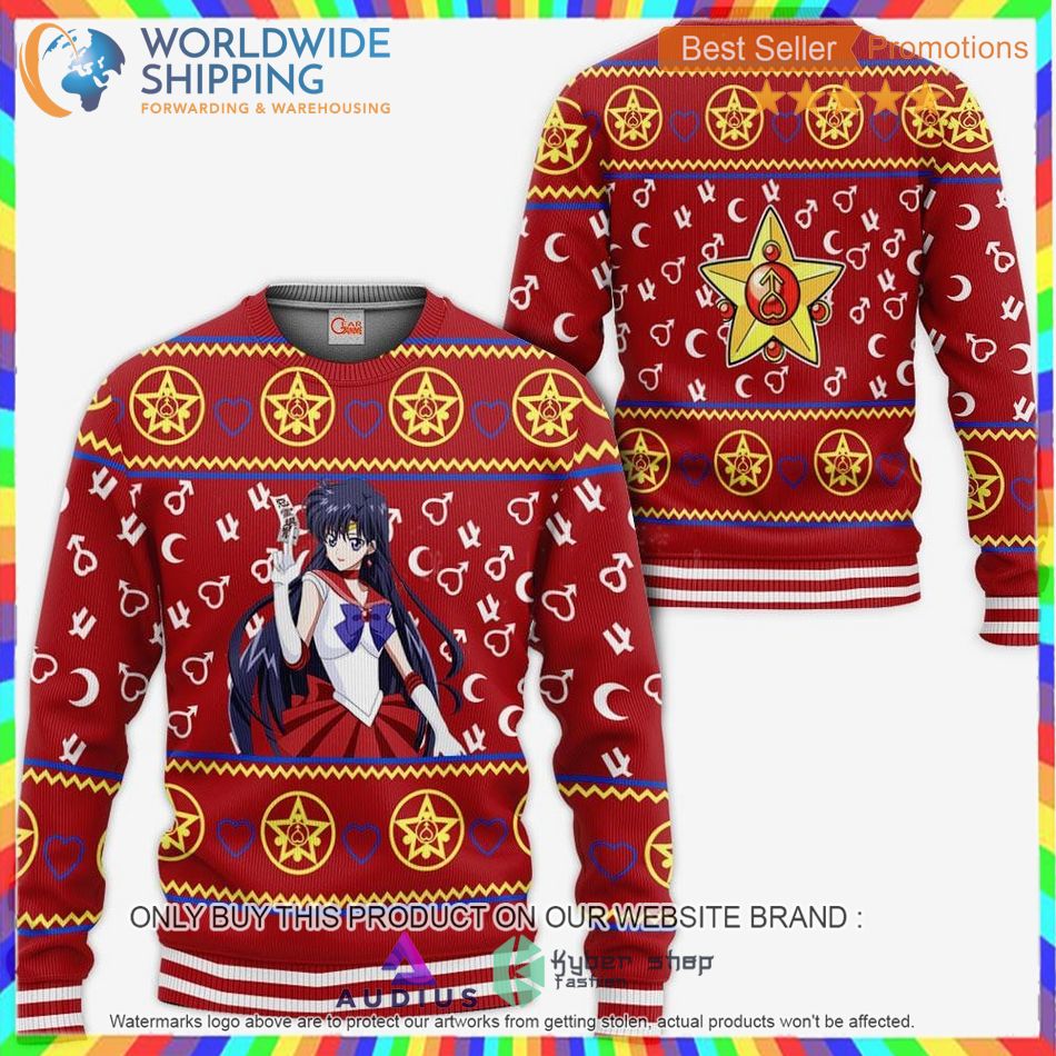 sailor mars sailor moon anime sweater hoodie 1 13362
