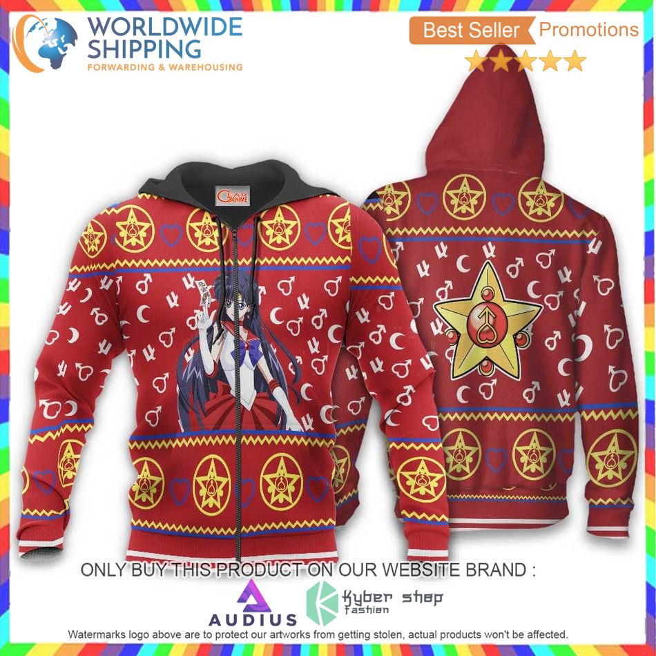 sailor mars sailor moon anime sweater hoodie 2 83083