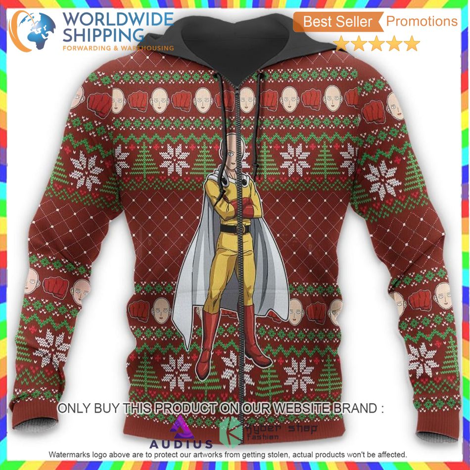 saitama one punch man anime sweater hoodie 2 35402