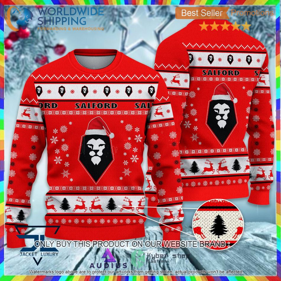 salford city efl ugly christmas sweater 1 20306