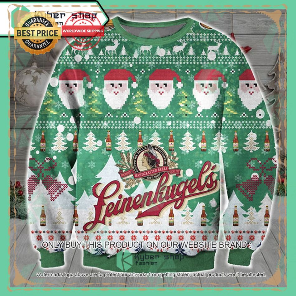santa claus leinenkugels ugly christmas sweater 1 92489