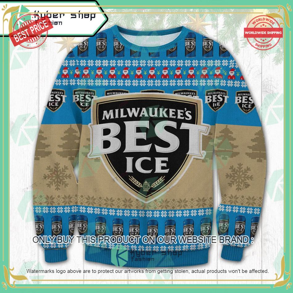 santa claus milwaukees best ice logo ugly christmas sweater 1 72951