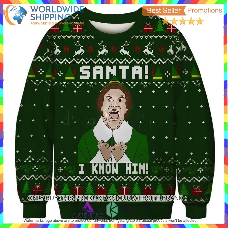 santa i know him sweater 1 29470
