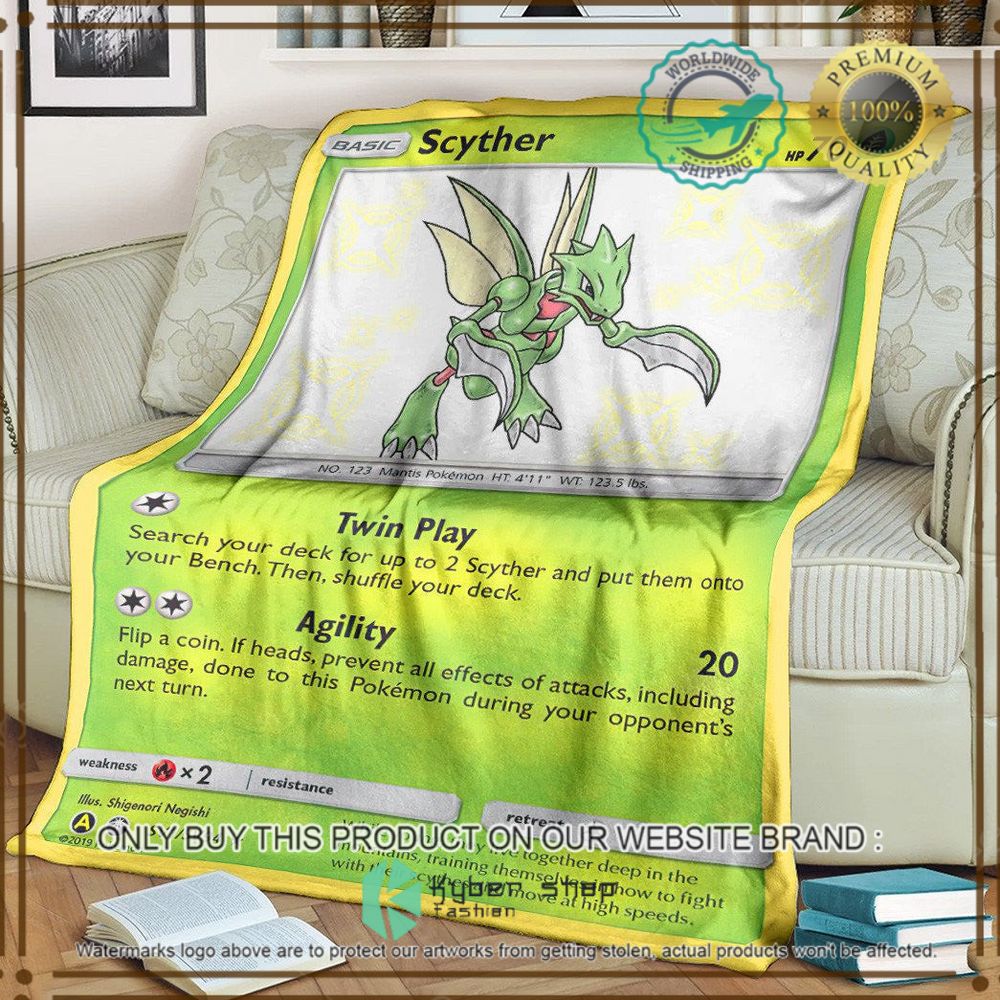 scyther celestial storm custom pokemon soft blanket 1 68338