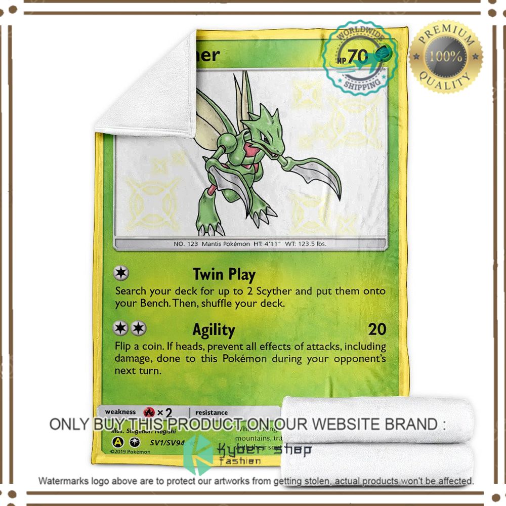Scyther Celestial Storm Custom Pokemon Soft Blanket 3 scyther celestial storm custom pokemon soft blanket 3 98806
