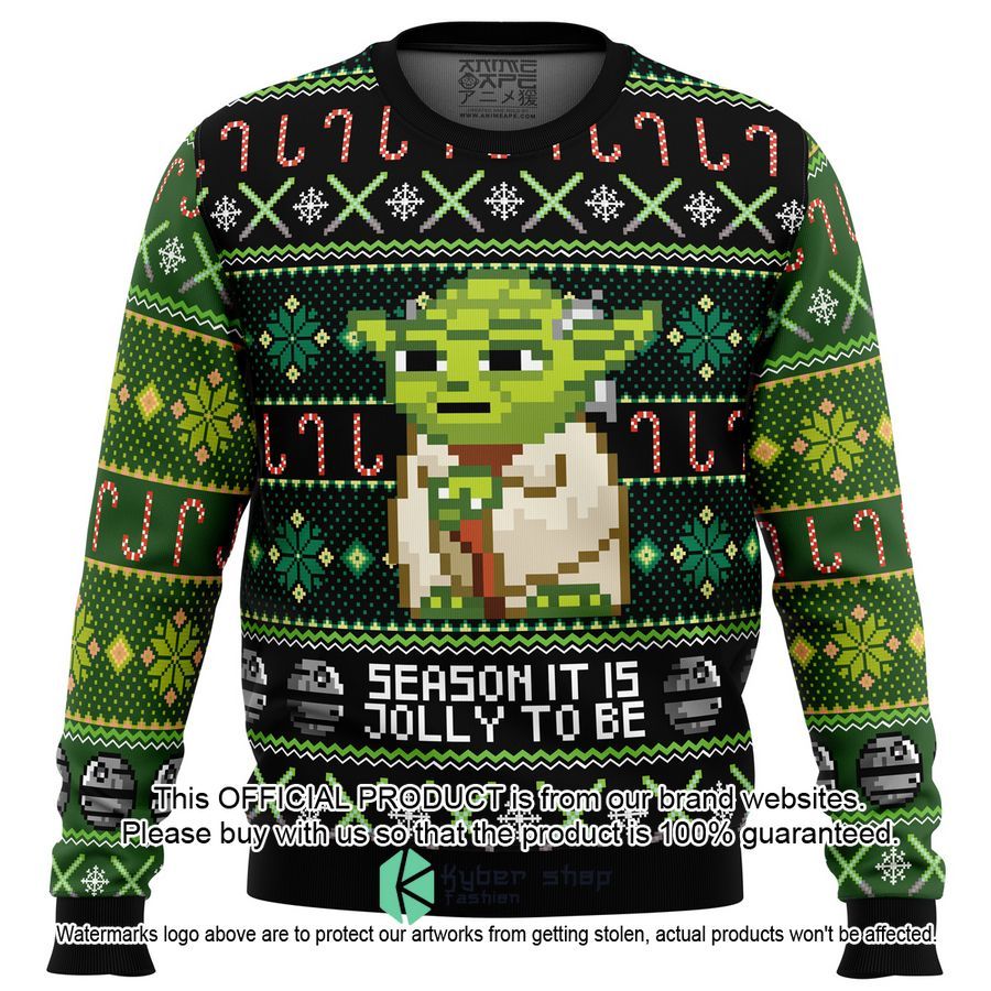 Season It Is Jolly To Be Yoda Christmas Sweater