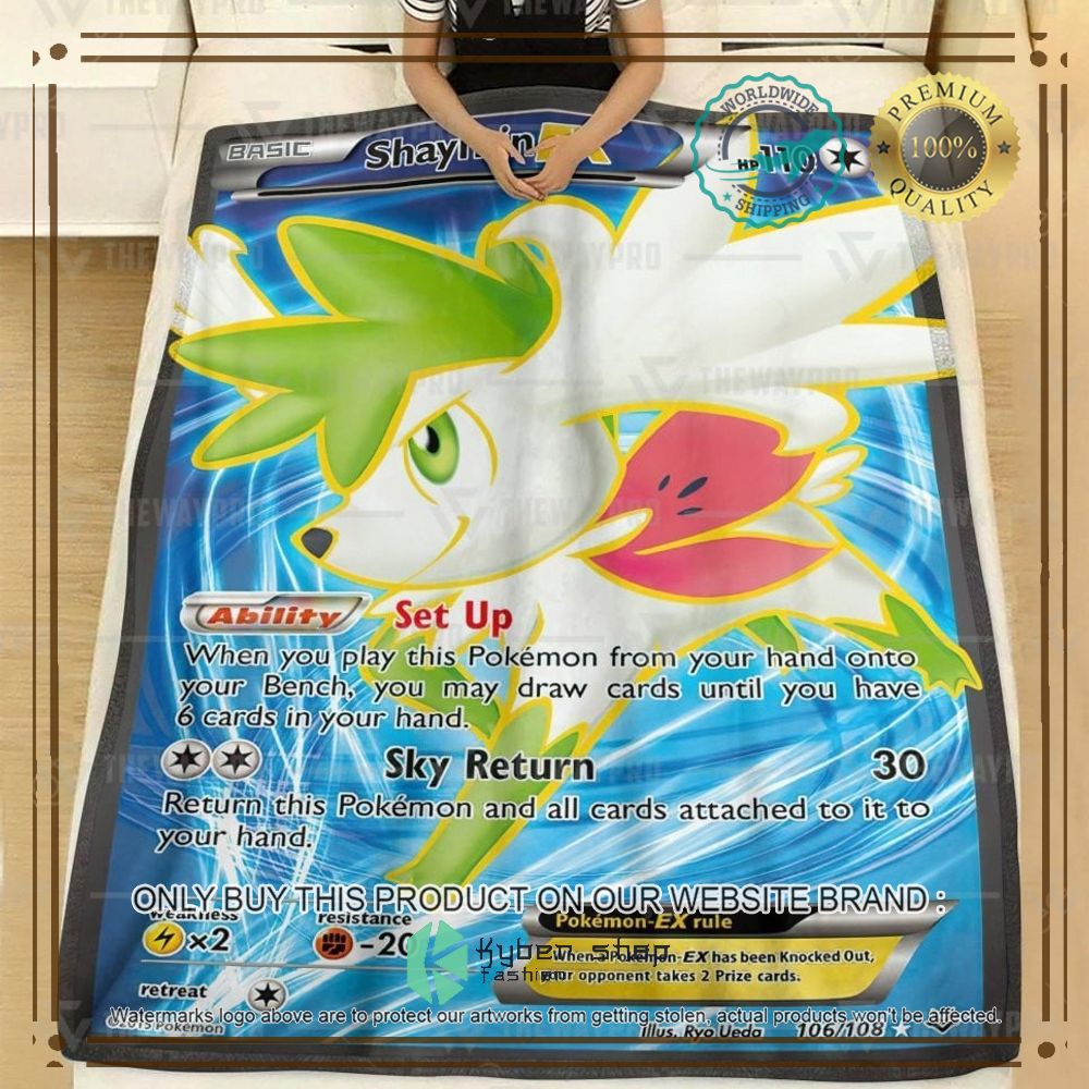 shaymin ex roaring skies anime pokemon blanket 2 28960