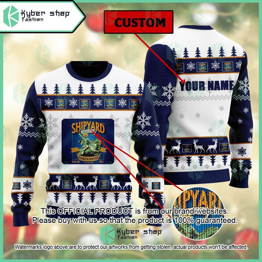 Personalized Shipyard Seasonal Christmas Sweater word3